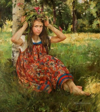 Niña bonita NM Tayikistán 27 Impresionista Pinturas al óleo